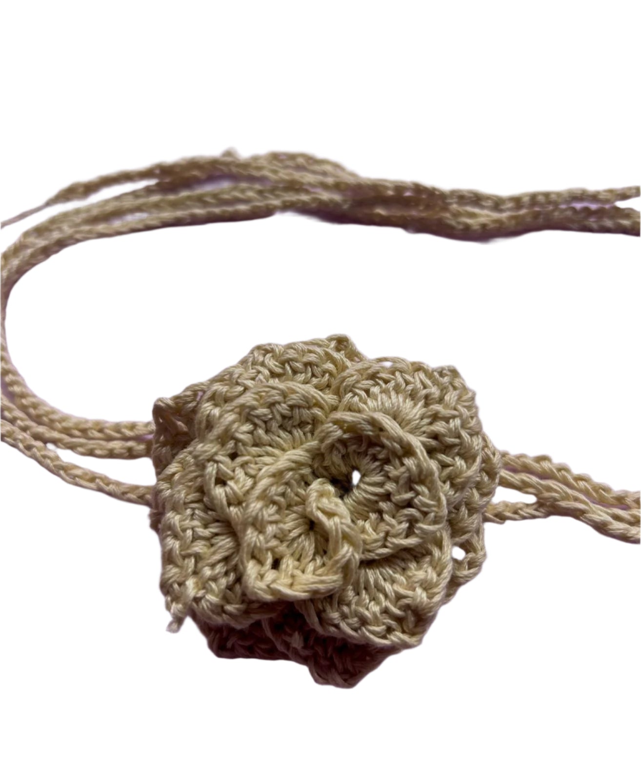 Choker collana Rosa fatto a mano all'uncinetto