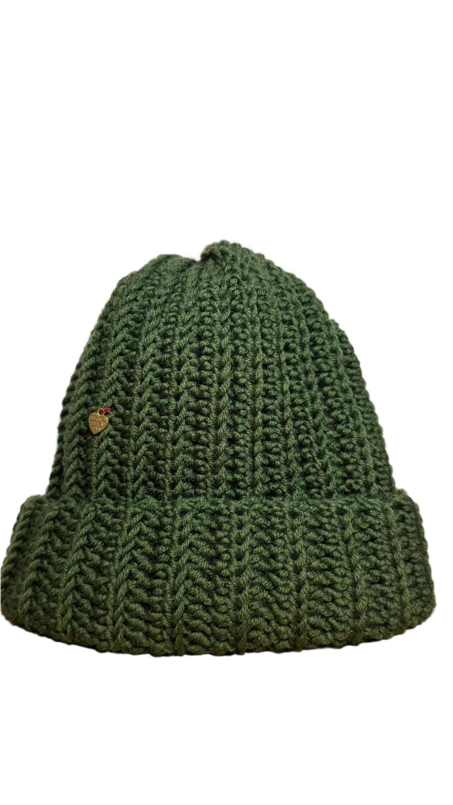 handmade crochet winter hat verdone lana merino
