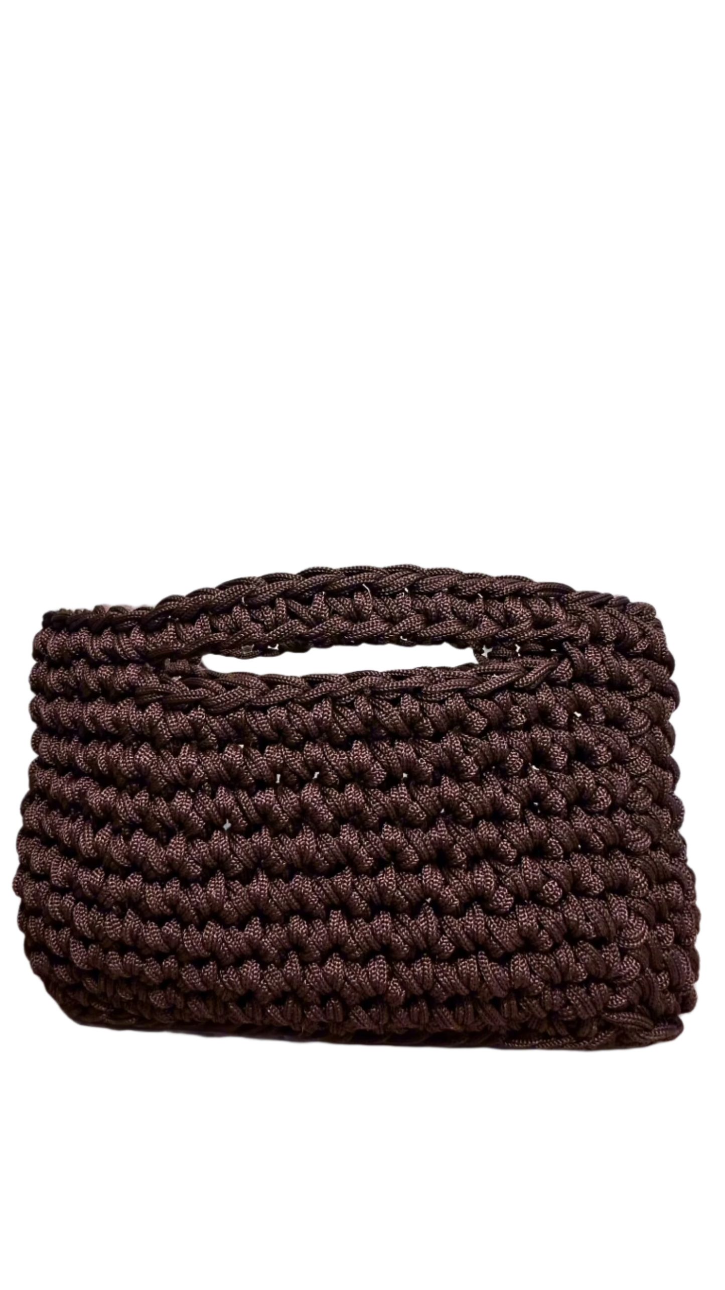 <img ="creaturina_bag.png" alt="Novembrina mini bag total marrone"