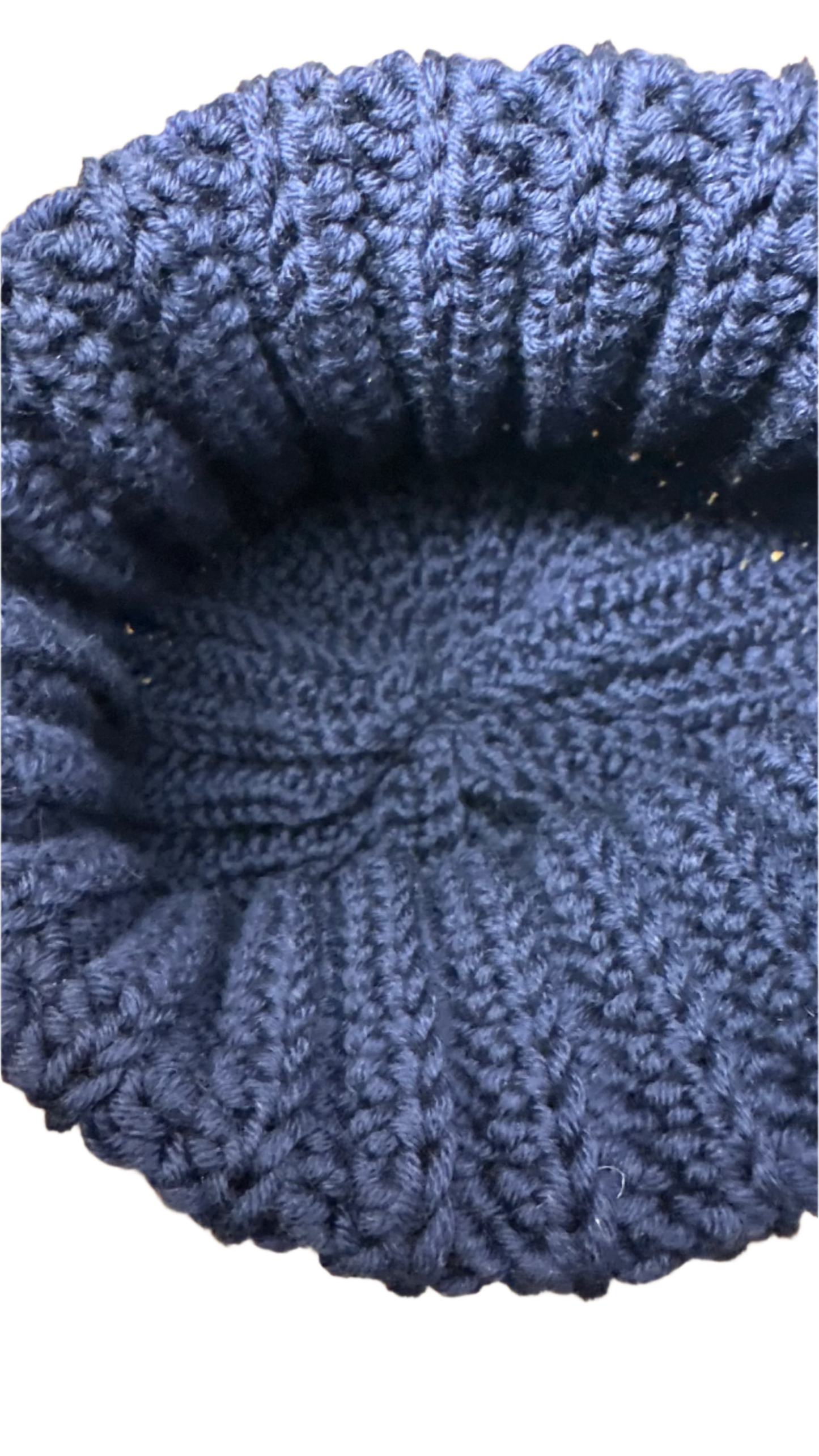 Blu Navy handmade crochet winter hat made with lana merino 100% 