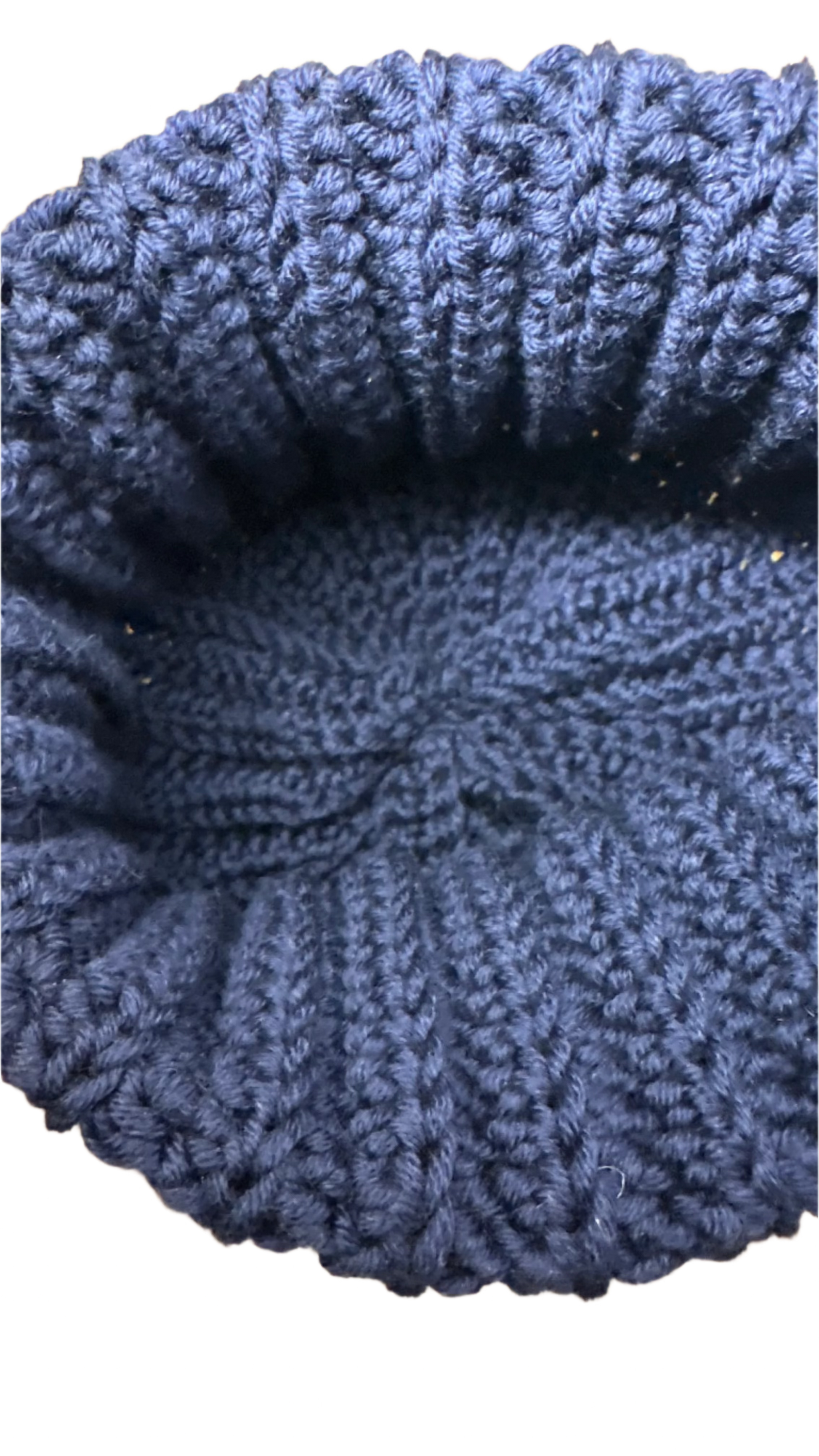 Blu Navy handmade crochet winter hat made with lana merino 100% 