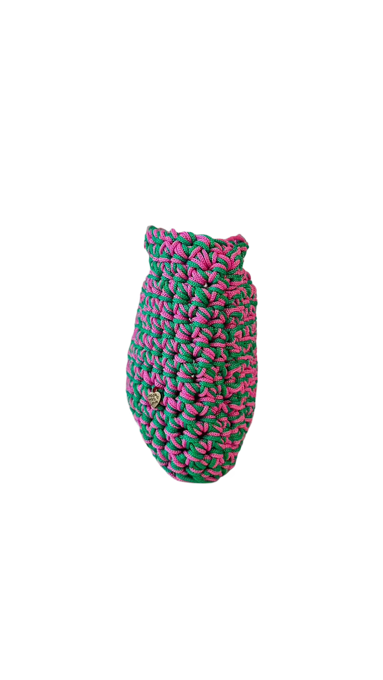 <img ="creaturina_bag.png" alt="Maggina mini bag rosa e verde">